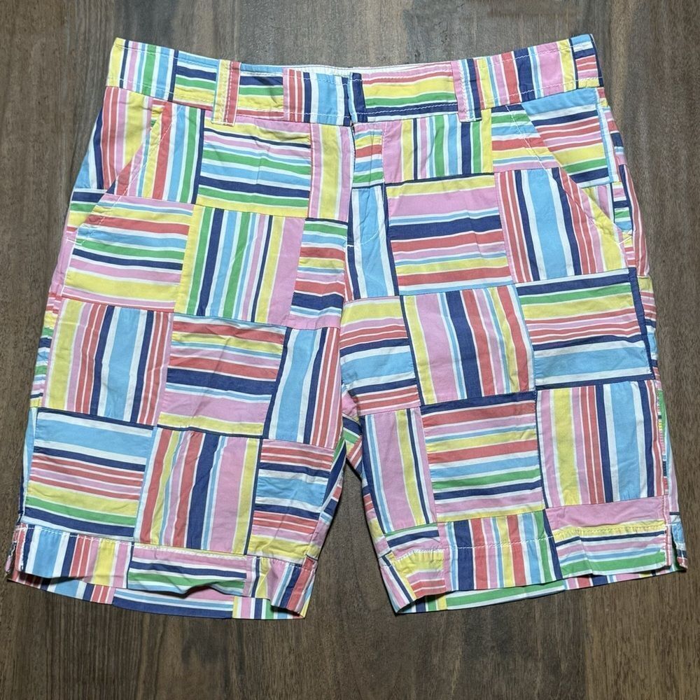 Lilly Pulitzer Patchwork Stripe Multicolor Bermud… - image 1